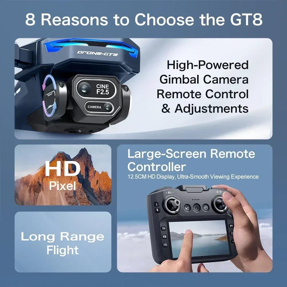 ドローン 4K HD GT8 カメラ障害物回避航空写真ブラシ - Drone Thermal Imaging のレビューと価格